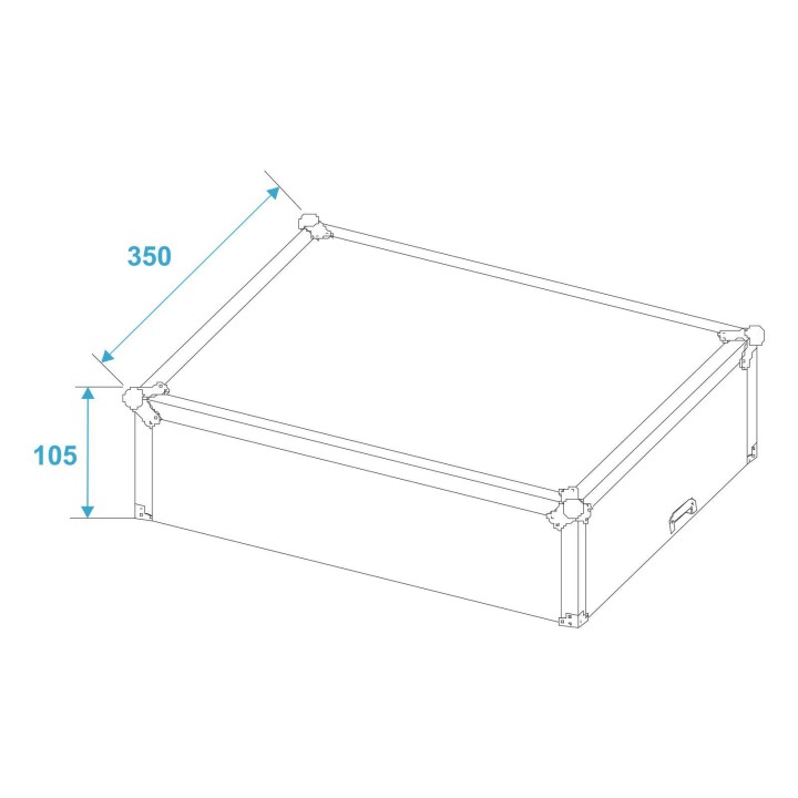 Roadinger - Mixer Case Pro MCV-19, variable, bk 6U - Custodie 19" | Z-Bombilla
