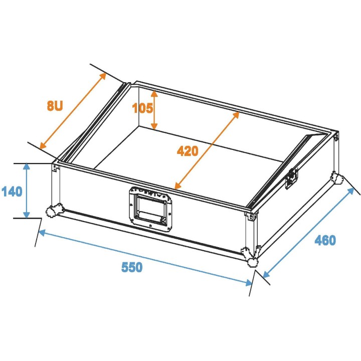 Roadinger - Mixer Case Pro MCBL-19, 8U - Caixa 19" | Z-Bombilla