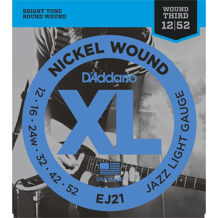 D'addario - EJ21 - XL JAZZ LIGHT [12-52] - Electric Guitar String | Z-Bombilla