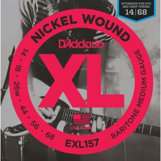 D'addario - EXL157 - XL GUITARRA BARÍTONO [14-68] - Electric Guitar String | Z-Bombilla