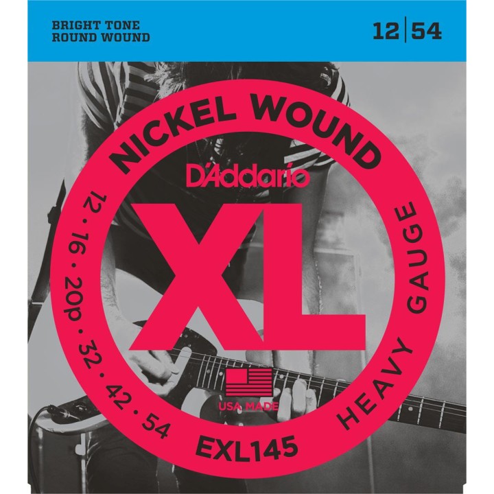 D'addario - EXL145 NICKEL WOUND, HEAVY, PLAIN 3RD [12-54] - Electric Guitar String | Z-Bombilla
