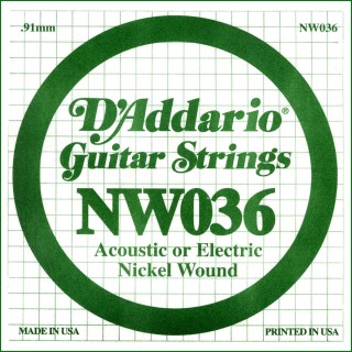 D'addario - NW036 - Electric Guitar String | Z-Bombilla