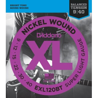 D'addario - EXL120BT BALANCED TENSION SUPER LIGHT [09-40] - Electric Guitar String | Z-Bombilla