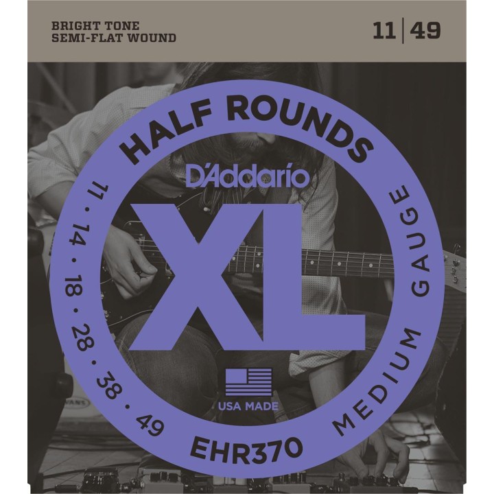 D'addario - EHR370 HALF ROUNDS MEDIUM [11-49] - Electric Guitar String | Z-Bombilla