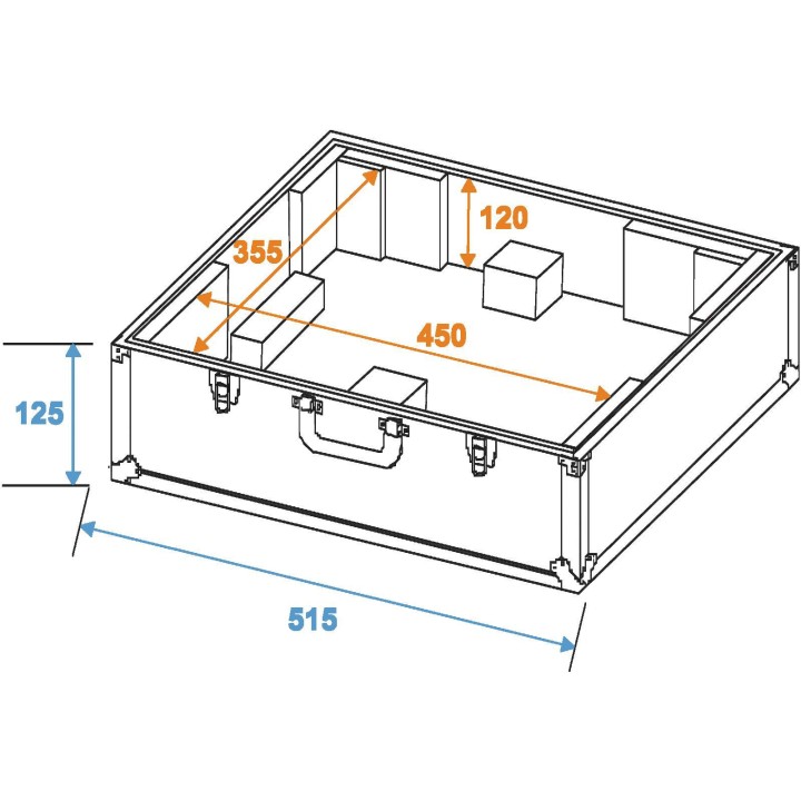 Roadinger - Turntable Case black -S- - Caixa 19" | Z-Bombilla