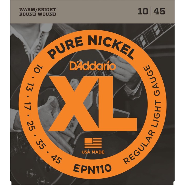 D'addario - EPN110 - PURE NICKEL BLUES/JAZZ ROCK [10-45] - Electric Guitar String | Z-Bombilla
