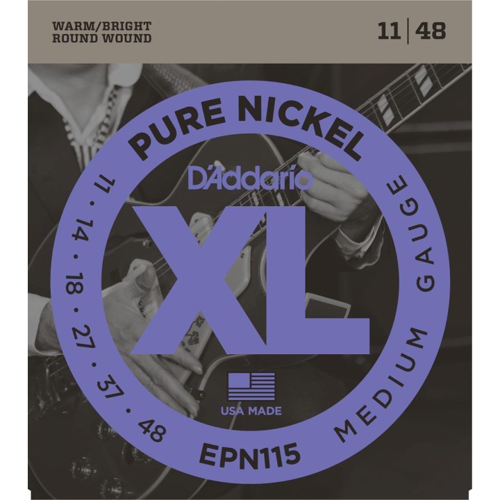 D'addario - EPN115 - PURE NICKEL BLUES/JAZZ ROCK [11-48] - Electric Guitar String | Z-Bombilla