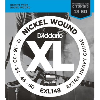 D'addario - EXL148 NICKEL WOUND, EXTRA-HEAVY [12-60] - Electric Guitar String | Z-Bombilla
