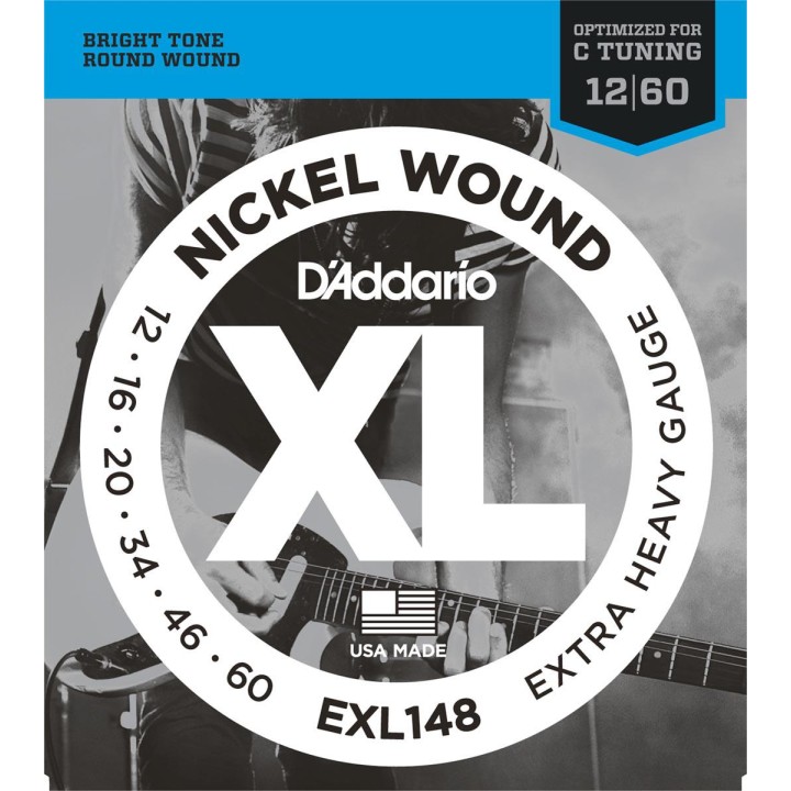 D'addario - EXL148 NICKEL WOUND, EXTRA-HEAVY [12-60] - Electric Guitar String | Z-Bombilla
