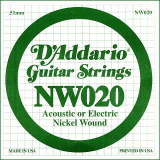 D'addario - NW020 - Electric Guitar String | Z-Bombilla