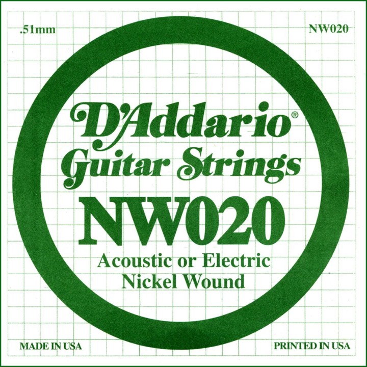 D'addario - NW020 - Electric Guitar String | Z-Bombilla