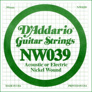 D'addario - NW039 - Electric Guitar String | Z-Bombilla