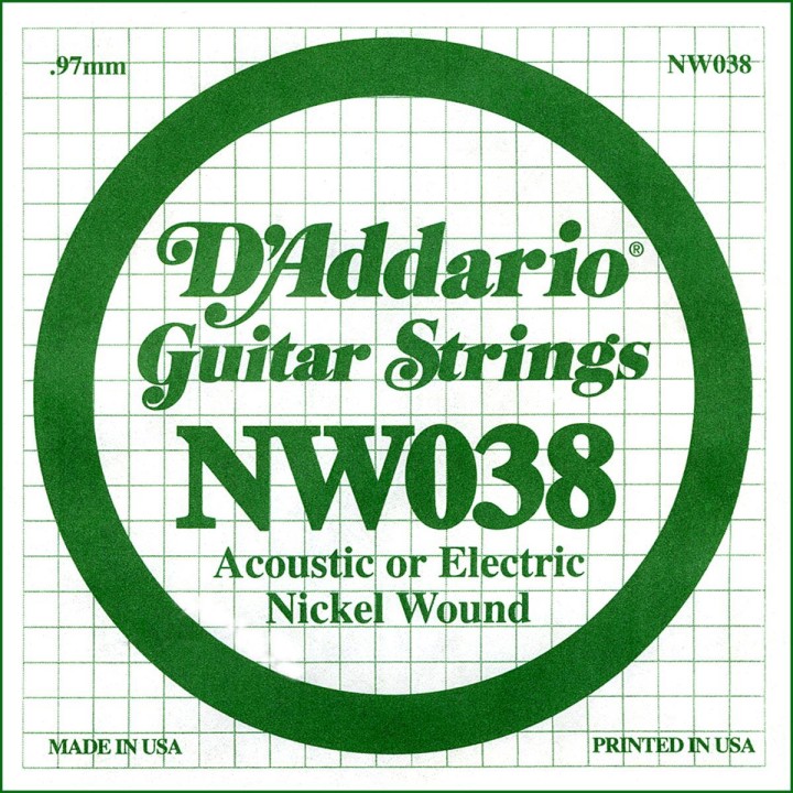 D'addario - NW038 - Electric Guitar String | Z-Bombilla