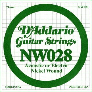 D'addario - NW028 - Electric Guitar String | Z-Bombilla