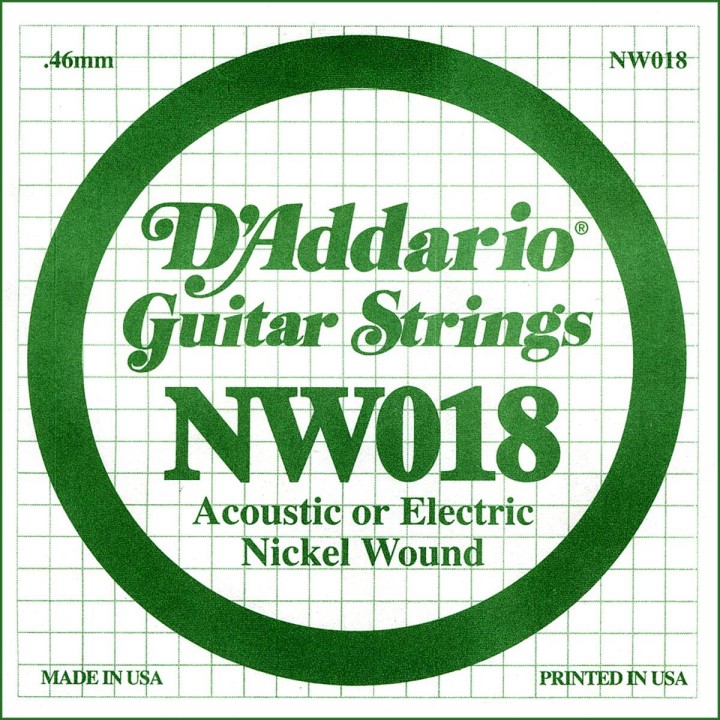 D'addario - NW018 - Electric Guitar String | Z-Bombilla