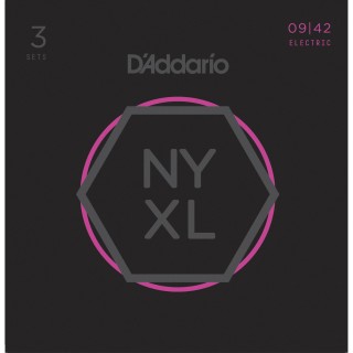 D'addario - NYXL0942 SUPER LIGHT [09-42] PACK 3 JUEGOS - Electric Guitar String | Z-Bombilla