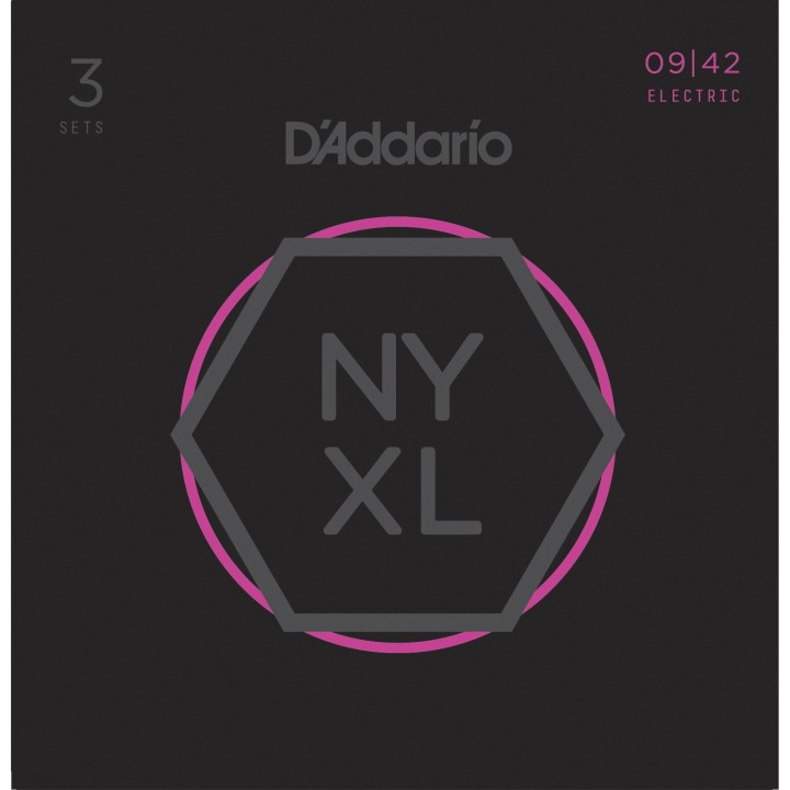 D'addario - NYXL0942 SUPER LIGHT [09-42] PACK 3 JUEGOS - Electric Guitar String | Z-Bombilla