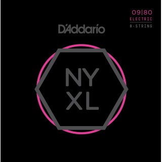 D'addario - NYXL0980 ELECTRIC 8 CUERDAS [09-80] - Electric Guitar String | Z-Bombilla