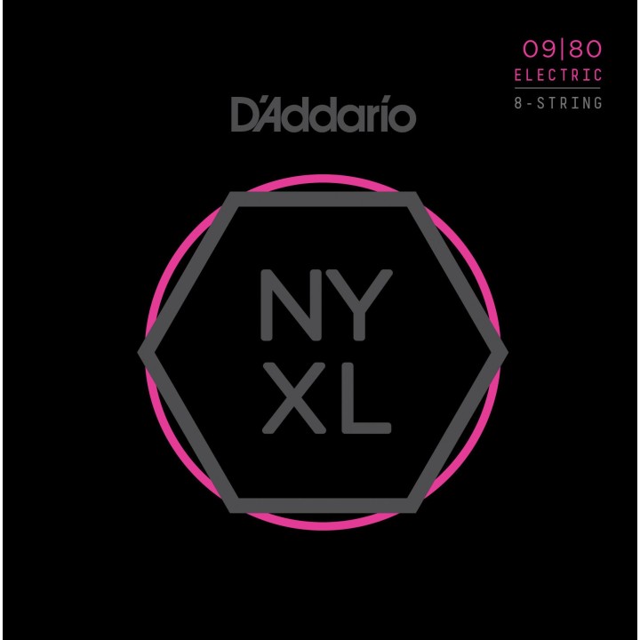 D'addario - NYXL0980 ELECTRIC 8 CUERDAS [09-80] - Electric Guitar String | Z-Bombilla