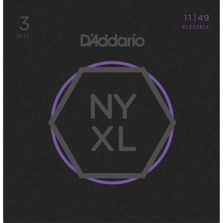 D'addario - NYXL1149 MEDIUM [11-49] PACK 3 JUEGOS - Electric Guitar String | Z-Bombilla