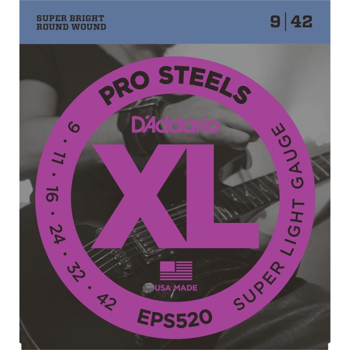 D'addario - EPS520 PROSTEEL SUPER LIGHT [09-42] - Electric Guitar String | Z-Bombilla