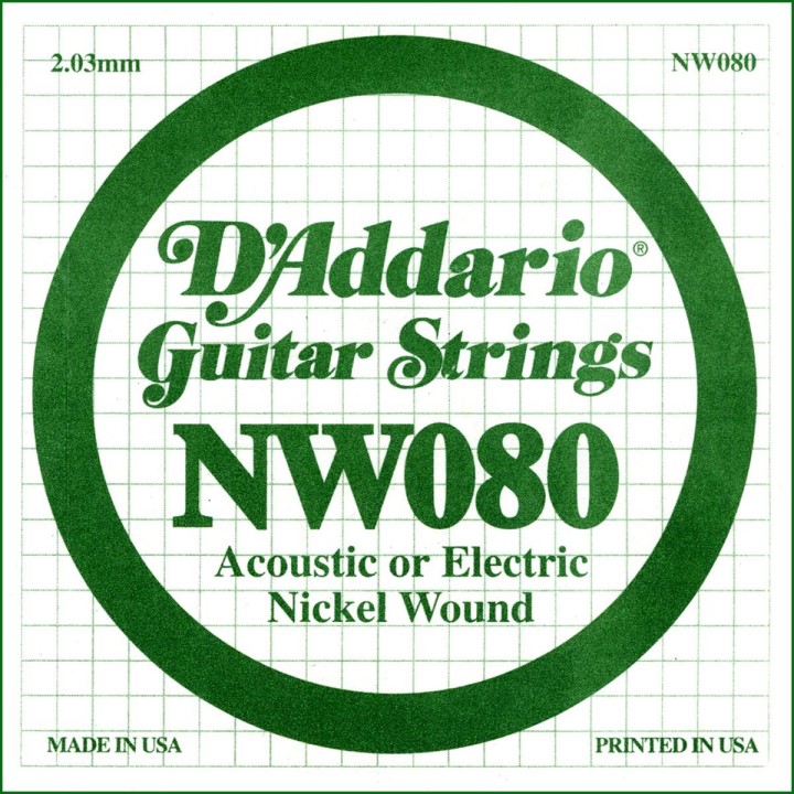 D'addario - NW080 - Electric Guitar String | Z-Bombilla