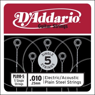 D'addario - PL010-5 - Electric Guitar String | Z-Bombilla
