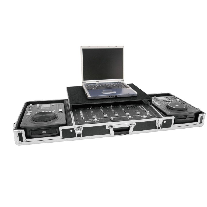 Roadinger - Universal Console DS-1 2xCD/1xM-19 LT bk - Rack Contrôleur DJ | Z-Bombilla