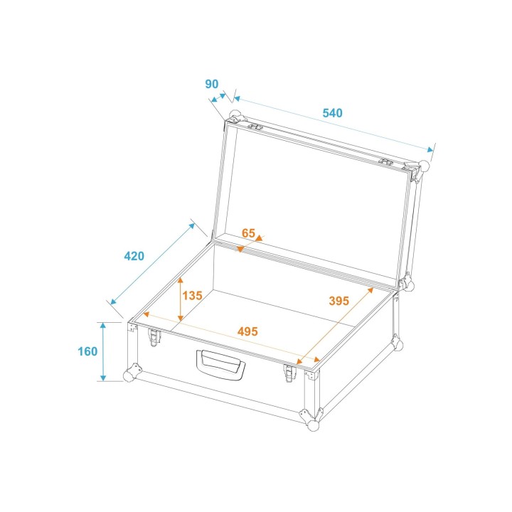 Roadinger - Universal Case Tour Pro 54x42x25 - Diversos Racks | Z-Bombilla