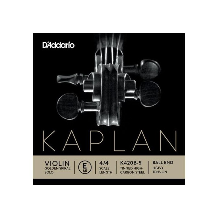 Dáddario Orchestral - K420B-5 KAPLAN GOLDEN SPIRAL SOLO - MI (BOLA) - Cordes de Violin | Z-Bombilla
