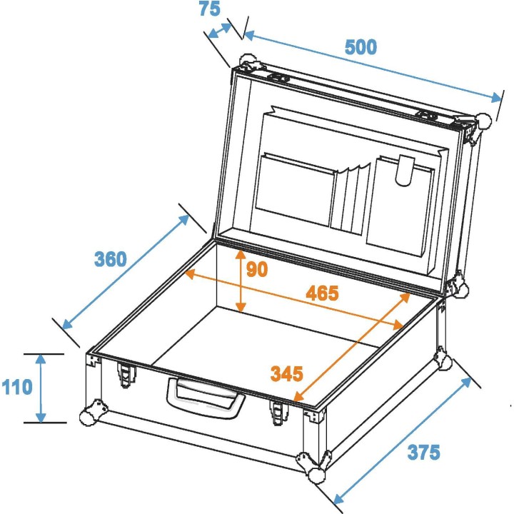 Roadinger - Universal Case BU-1, black - Diversos Racks | Z-Bombilla