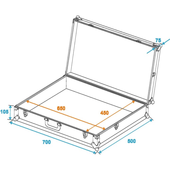 Roadinger - Universal Case FOAM, black, GR-2 black - Diversos Racks | Z-Bombilla