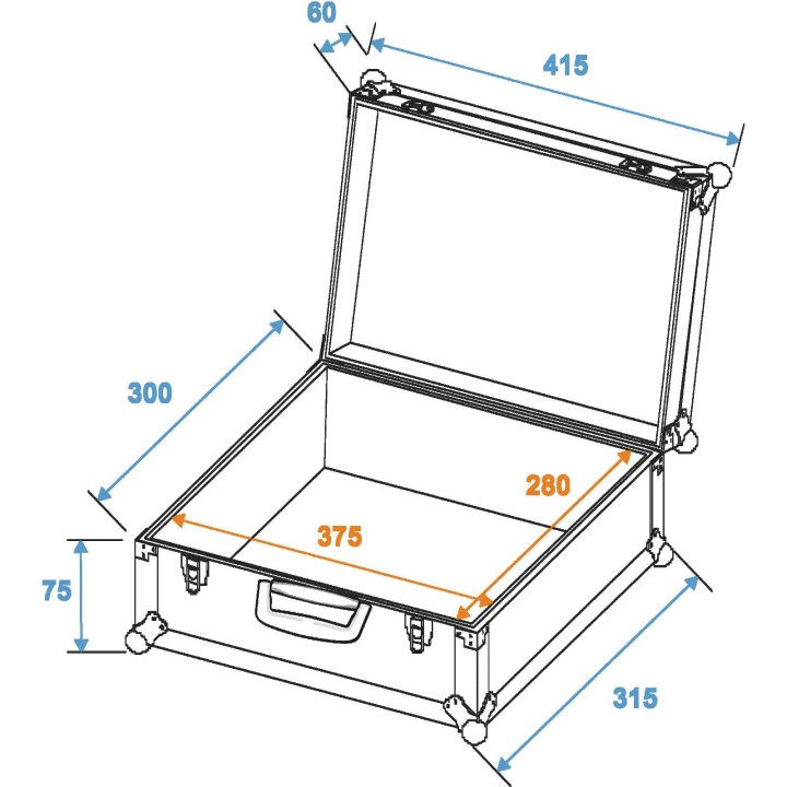 Roadinger - Universal Case FOAM, black, GR-5 black - Plusieurs Rack | Z-Bombilla