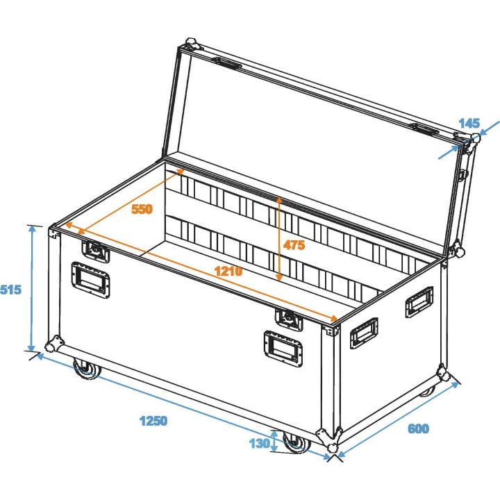 Roadinger - Universal Tour Case 120cm with wheels - Rack tipus Bagul | Z-Bombilla