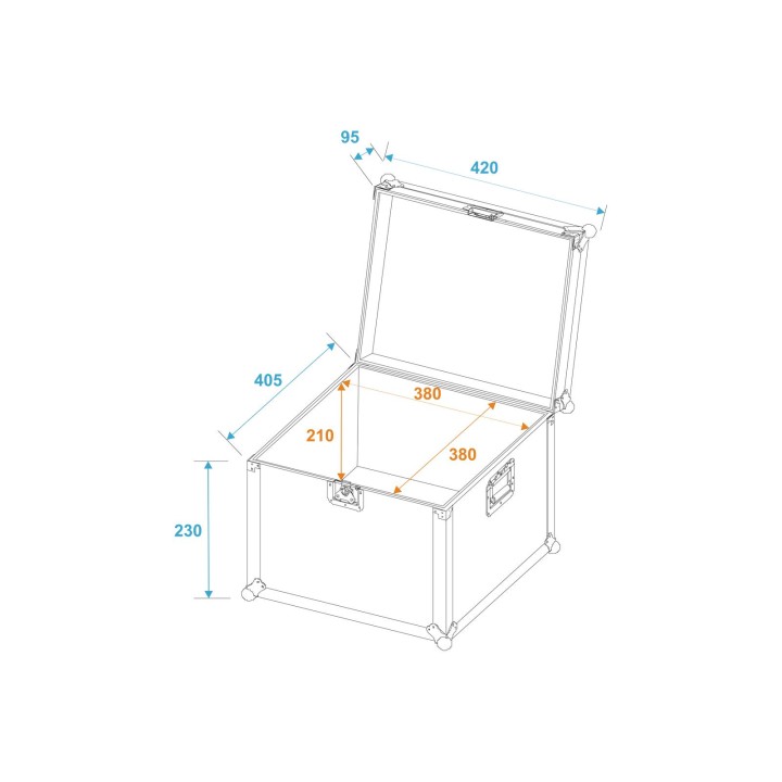 Roadinger - Universal Transport Case 40x40x30cm - Caisa digite Baul | Z-Bombilla