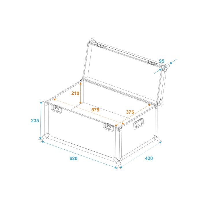 Roadinger - Universal Transport Case 60x40x30cm - Rack tipus Bagul | Z-Bombilla