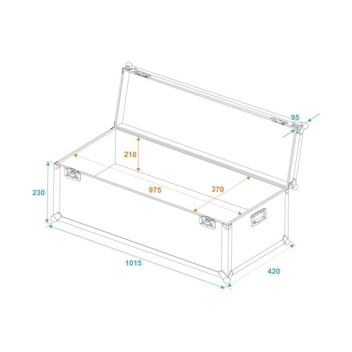 Roadinger - Universal Transport Case 100x40x30cm - Caisa digite Baul | Z-Bombilla