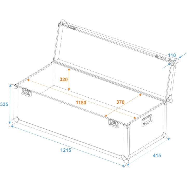 Roadinger - Universal Transport Case 120x40cm - Caisa digite Baul | Z-Bombilla