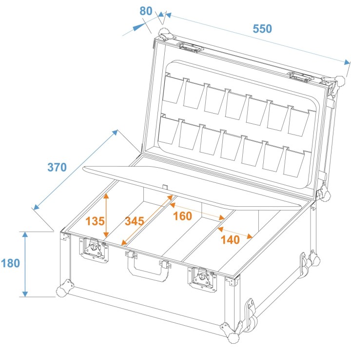 Roadinger - Universal Case with Trolley - Diversos Racks | Z-Bombilla