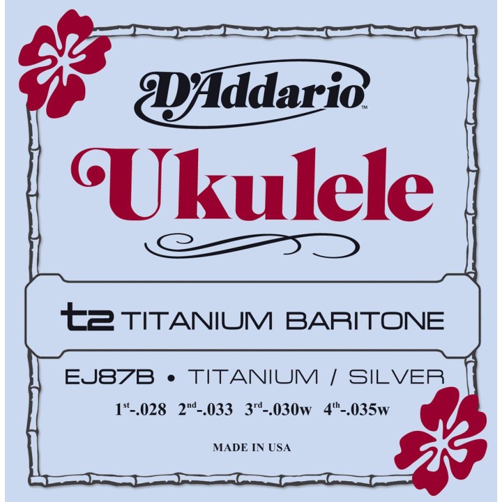 D'addario - EJ87B TITANIUM UKULELE BARITONE - corda ukelele | Z-Bombilla