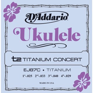 D'addario - EJ87C TITANIUM UKULELE CONCERT - corde ukulélé | Z-Bombilla