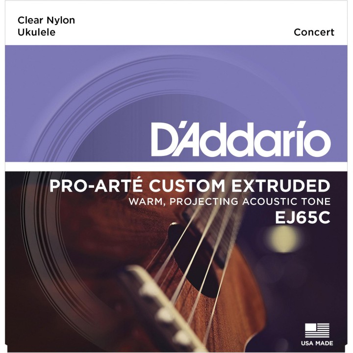 D'addario - EJ65C PRO-ARTÉ CUSTOM EXTRUDED NYLON UKULELE STRINGS, CONCERT - corda Ukulele | Z-Bombilla