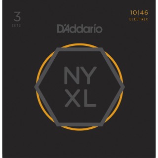 D'addario - NYXL1046 REGULAR LIGHT [10-46] PACK 3 JUEGOS - Electric Guitar String | Z-Bombilla