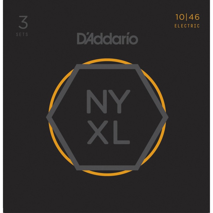 D'addario - NYXL1046 REGULAR LIGHT [10-46] PACK 3 JUEGOS - Electric Guitar String | Z-Bombilla