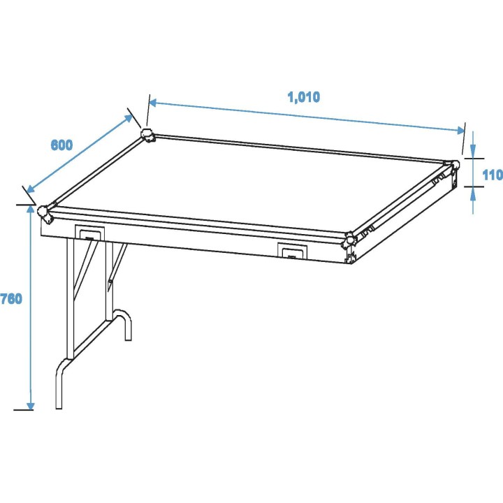 Roadinger - Universal Drawer Case WDS-1 with wheels - Caixa digite Mesa | Z-Bombilla
