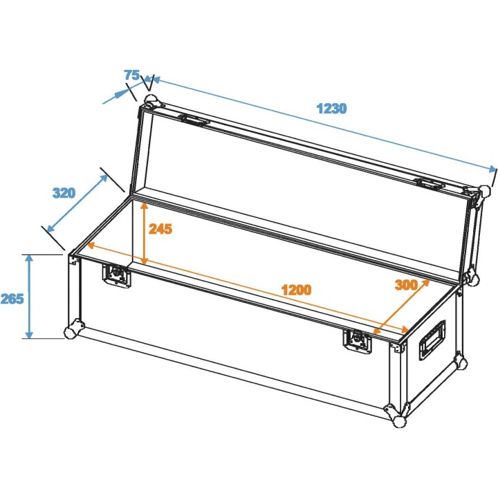 Roadinger - Universal Case Pro 120x30x30cm - Rack tipus Bagul | Z-Bombilla