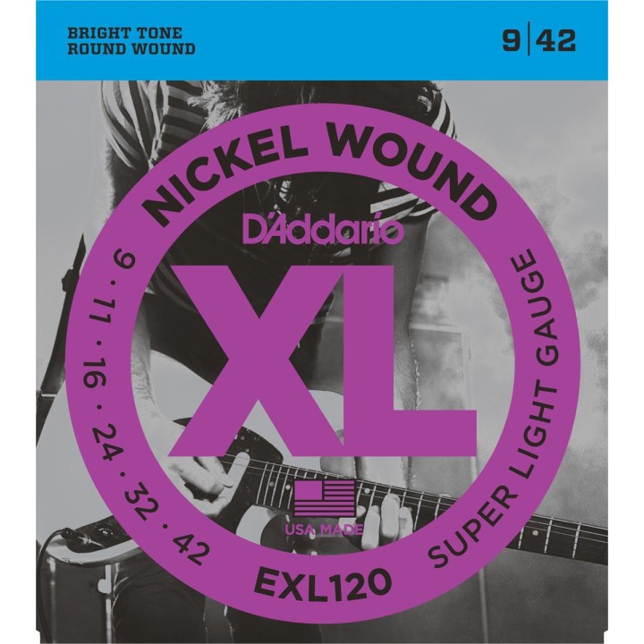 D'addario - EXL120 - XL SUPER LIGHT [09-42] - Electric Guitar String | Z-Bombilla