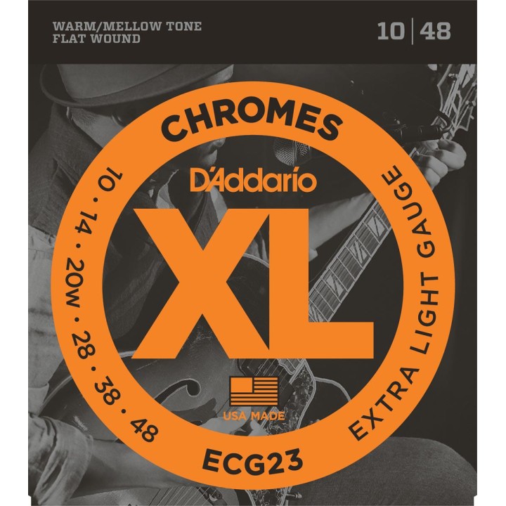 D'addario - ECG23 - CHROMES EXTRA LIGHT [10-48] - Electric Guitar String | Z-Bombilla