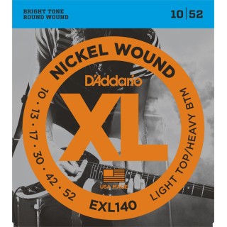 D'addario - EXL140 - XL LIGHT TOP / HEAVY BOTTOM [10-52] - Electric Guitar String | Z-Bombilla