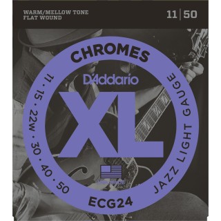 D'addario - ECG24 - CHROMES JAZZ LIGHT [11-50] - Electric Guitar String | Z-Bombilla